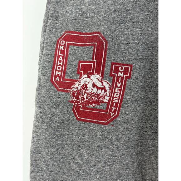 NEW Oklahoma University Sooners Sweat Shorts Men S Gray Fleece Lined Draw String - Picture 3 of 10
